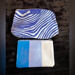 Estee Lauder Blue and White Striped Bag